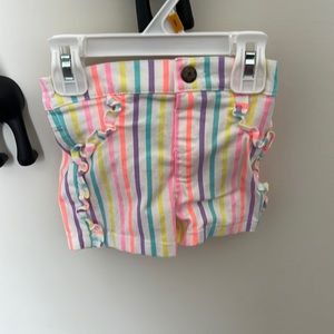 Size 3-6 months bright colored shorts